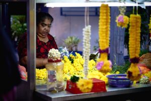 flower, shop, woman